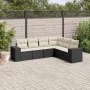 6-piece garden sofa set and black synthetic rattan cushions by , Garden sets - Ref: Foro24-3222605, Price: 393,26 €, Discount: %