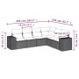 6-piece garden sofa set and black synthetic rattan cushions by , Garden sets - Ref: Foro24-3222605, Price: 393,26 €, Discount: %