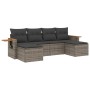 6-piece garden furniture set and gray synthetic rattan cushions by , Garden sets - Ref: Foro24-3259463, Price: 372,11 €, Disc...