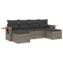 6-teiliges Gartenmöbel-Set und graue synthetische Rattankissen von , Gartensets - Ref: Foro24-3259463, Preis: 365,59 €, Rabat...