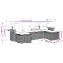6-piece garden furniture set and gray synthetic rattan cushions by , Garden sets - Ref: Foro24-3259463, Price: 372,11 €, Disc...