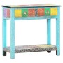Hand-painted solid mango wood console table 80x35x75 cm by vidaXL, Side tables - Ref: Foro24-286160, Price: 172,57 €, Discoun...