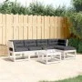 5-piece garden sofa set with solid white pine wood cushions by , Garden sets - Ref: Foro24-3217011, Price: 540,10 €, Discount: %