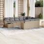 11-piece garden sofa set with beige synthetic rattan cushions by , Modular outdoor sofas - Ref: Foro24-3251866, Price: 695,30...