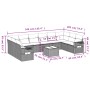 11-teiliges Gartensofa-Set mit beigen synthetischen Rattankissen von , Gartensets - Ref: Foro24-3253016, Preis: 696,38 €, Rab...