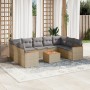 Gartensofa-Set mit beigen Kissen, 10-teilig, synthetisches Rattan von , Gartensets - Ref: Foro24-3258685, Preis: 644,28 €, Ra...