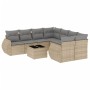 9-teiliges Gartensofa-Set mit beigen synthetischen Rattankissen von , Gartensets - Ref: Foro24-3253496, Preis: 614,85 €, Raba...