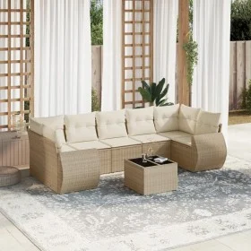 Garden sofa set with beige cushions 8 pcs PE rattan by , Garden sets - Ref: Foro24-3253475, Price: 571,36 €, Discount: %