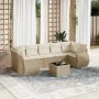Gartensofa-Set mit beigen Kissen 8 Stück PE-Rattan von , Gartensets - Ref: Foro24-3253475, Preis: 571,39 €, Rabatt: %