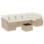 Gartensofa-Set mit beigen Kissen 8 Stück PE-Rattan von , Gartensets - Ref: Foro24-3253475, Preis: 559,89 €, Rabatt: %