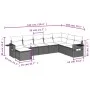 8-piece garden sofa set and black synthetic rattan cushions by , Garden sets - Ref: Foro24-3252892, Price: 530,17 €, Discount: %