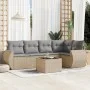 Garden sofa set with cushions 6 pieces beige synthetic rattan by , Garden sets - Ref: Foro24-3253676, Price: 425,71 €, Discou...