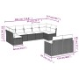 9-teiliges Gartenmöbel-Set und graue synthetische Rattankissen von , Gartensets - Ref: Foro24-3258693, Preis: 557,51 €, Rabat...