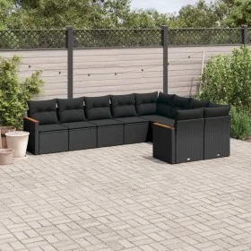 8-piece garden sofa set and black synthetic rattan cushions by , Garden sets - Ref: Foro24-3258702, Price: 596,70 €, Discount: %