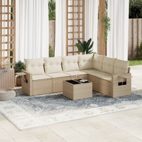 Set sofás de jardín 7 piezas y cojines ratán sintético beige de , Conjuntos de jardín - Ref: Foro24-3252555, Precio: 559,76 €...