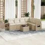 7-teiliges Gartensofa-Set und beigefarbene synthetische Rattankissen von , Gartensets - Ref: Foro24-3252555, Preis: 518,67 €,...