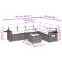 7-teiliges Gartensofa-Set und beigefarbene synthetische Rattankissen von , Gartensets - Ref: Foro24-3252555, Preis: 542,96 €,...