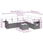 7-teiliges Gartensofa-Set und beigefarbene synthetische Rattankissen von , Gartensets - Ref: Foro24-3252555, Preis: 518,67 €,...