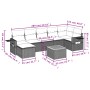 8-piece garden sofa set and gray synthetic rattan cushions by , Garden sets - Ref: Foro24-3257005, Price: 499,75 €, Discount: %