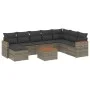 9-teiliges Gartenmöbel-Set und graue synthetische Rattankissen von , Gartensets - Ref: Foro24-3258658, Preis: 515,35 €, Rabat...