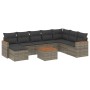 Set de muebles de jardín 9 pzas y cojines ratán sintético gris de , Conjuntos de jardín - Ref: Foro24-3258658, Precio: 530,61...
