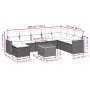 9-teiliges Gartenmöbel-Set und graue synthetische Rattankissen von , Gartensets - Ref: Foro24-3258658, Preis: 515,35 €, Rabat...