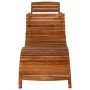 Lounger with solid brown acacia wood table by vidaXL, Loungers - Ref: Foro24-46653, Price: 152,34 €, Discount: %