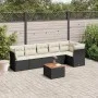 Set de comedor de jardín 7 pzas y cojines ratán sintético negro de , Conjuntos de jardín - Ref: Foro24-3223648, Precio: 410,3...