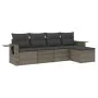 Garden sofa set with cushions 5 pieces gray synthetic rattan by , Garden sets - Ref: Foro24-3252427, Price: 316,61 €, Discoun...