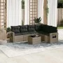 Set de sofás de jardín 7 piezas con cojines ratán PE gris de , Conjuntos de jardín - Ref: Foro24-3252557, Precio: 441,55 €, D...