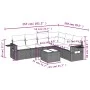 7-piece garden sofa set with gray PE rattan cushions by , Garden sets - Ref: Foro24-3252557, Price: 440,98 €, Discount: %