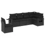 6-teiliges Gartensofa-Set und schwarze synthetische Rattankissen von , Gartensets - Ref: Foro24-3252562, Preis: 438,94 €, Rab...