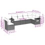 6-piece garden sofa set and black synthetic rattan cushions by , Garden sets - Ref: Foro24-3252562, Price: 430,87 €, Discount: %