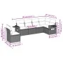 6-teiliges Gartensofa-Set und schwarze synthetische Rattankissen von , Gartensets - Ref: Foro24-3252562, Preis: 438,94 €, Rab...
