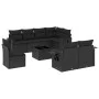 8-piece garden sofa set and black synthetic rattan cushions by , Garden sets - Ref: Foro24-3252782, Price: 667,56 €, Discount: %
