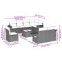 8-teiliges Gartensofa-Set und schwarze synthetische Rattankissen von , Gartensets - Ref: Foro24-3252782, Preis: 640,95 €, Rab...