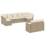 9-teiliges Gartensofa-Set mit beigen synthetischen Rattankissen von , Gartensets - Ref: Foro24-3258691, Preis: 631,47 €, Raba...