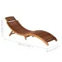Lounger with solid brown acacia wood table by vidaXL, Loungers - Ref: Foro24-46653, Price: 152,34 €, Discount: %