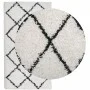 PAMPLONA cream and black modern long pile rug 60x110 cm by , Rugs - Ref: Foro24-375360, Price: 21,18 €, Discount: %