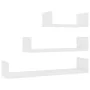 Estante de pared 3 piezas madera contrachapada blanco de vidaXL, Estantes y estanterías - Ref: Foro24-800198, Precio: 18,83 €...