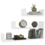 Estante de pared 3 piezas madera contrachapada blanco de vidaXL, Estantes y estanterías - Ref: Foro24-800198, Precio: 18,83 €...