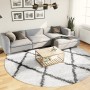 Alfombra de pelo largo moderna PAMPLONA crema y negro Ø 280 cm de , Alfombras - Ref: Foro24-375381, Precio: 117,71 €