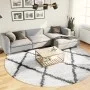 Modern high pile rug PAMPLONA cream and black Ø 280 cm by , Rugs - Ref: Foro24-375381, Price: 116,33 €, Discount: %