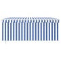 Toldo retráctil manual con persiana y LED azul y blanco 3x2,5 m