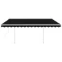 Automatic retractable awning with anthracite gray poles 4.5x3.5 m by , Awnings - Ref: Foro24-3070049, Price: 638,36 €, Discou...