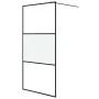 Black semi-frosted ESG glass shower screen 100x195 cm by , Shower walls and screens - Ref: Foro24-152107, Price: 167,79 €, Di...
