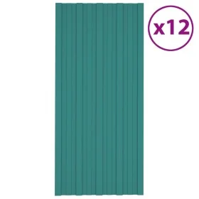 Grün verzinktes Stahldachpaneel 12 Einheiten 100x45 cm von , Decke - Ref: Foro24-317211, Preis: 75,49 €, Rabatt: %