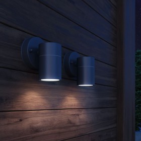 Lámpara de pared exterior 2 uds acero inoxidable descendente de , Iluminación de exterior - Ref: Foro24-42420, Precio: 35,86 ...