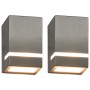 Lámparas de pared de exterior 2 uds 35 W plateado semicircular de , Iluminación de exterior - Ref: Foro24-45650, Precio: 33,66 €