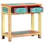 Hand painted solid mango wood console table 80x35x75 cm by vidaXL, Side tables - Ref: Foro24-286159, Price: 189,81 €, Discoun...
